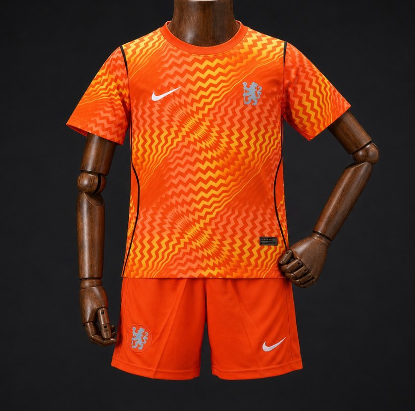 Kids Chelsea Goalkeeper 2 Orange Jersey 2026/27 Home Jersey