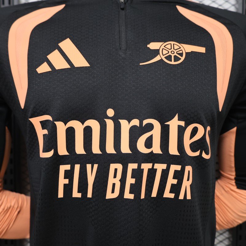 Player 2627 Arsenal FC Black Long Sleeve Jersey Home Jersey