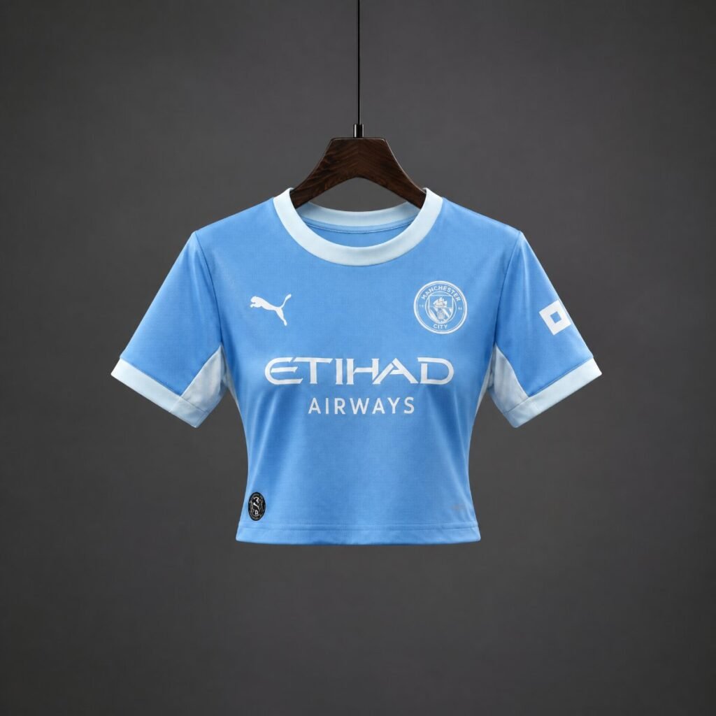 Manchester City Home Blue Women Crop Jersey 2026/27 Home Jersey