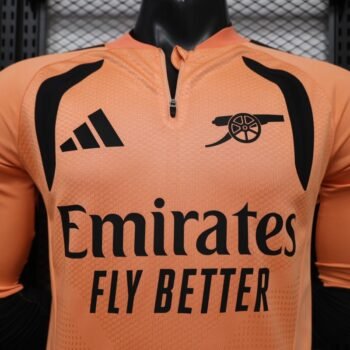 Player 2627 Arsenal FC Long Sleeve Home Orange Jersey Home Jersey - Image 5