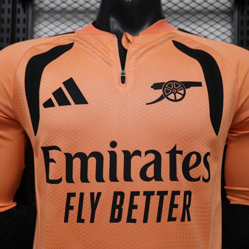 Player 2627 Arsenal FC Long Sleeve Home Orange Jersey Home Jersey