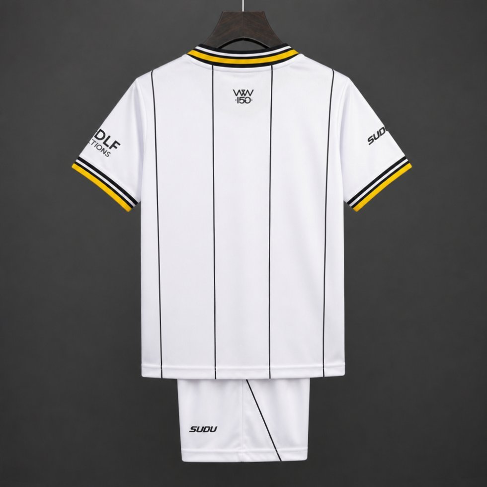 Kids Wolverhampton Wanderers Wolves Away White Jersey Kit 2026/27 Home Jersey