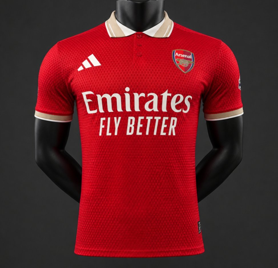 Player 2627 Arsenal Home RedYellow POLO Jersey Home Jersey
