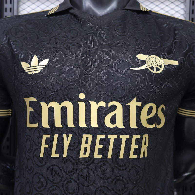 Player 2627 Arsenal FC Special Edition Black Gold Jersey Home Jersey