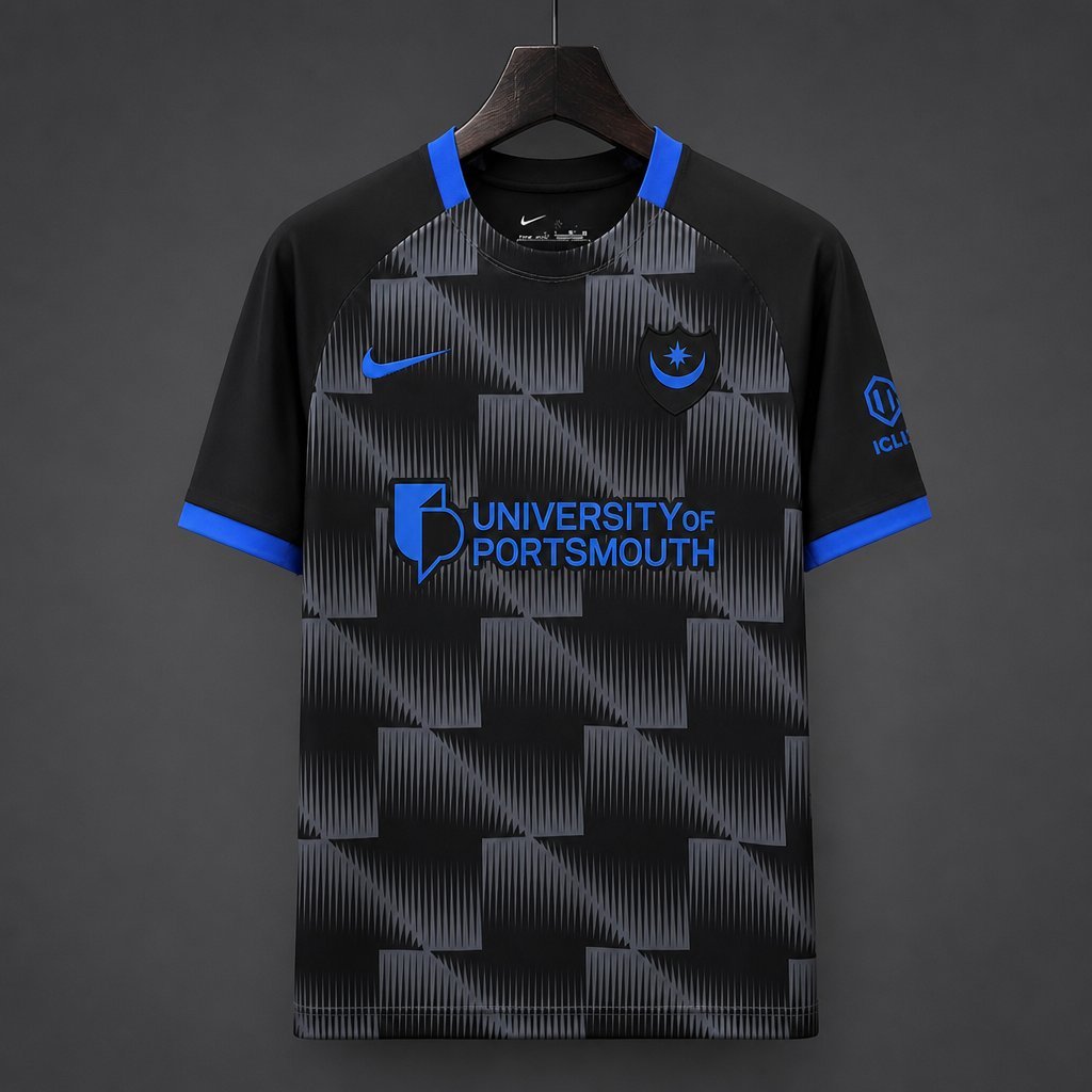 Portsmouth Third Black Jersey 2026/27 Home Jersey
