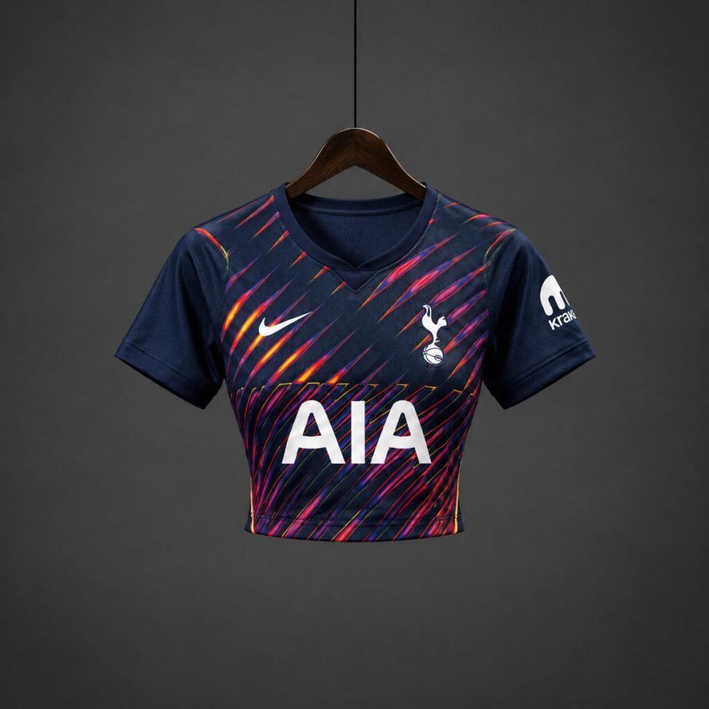 Tottenham Hotspur Away Navy Blue Women Crop Jersey 2026/27 Home Jersey