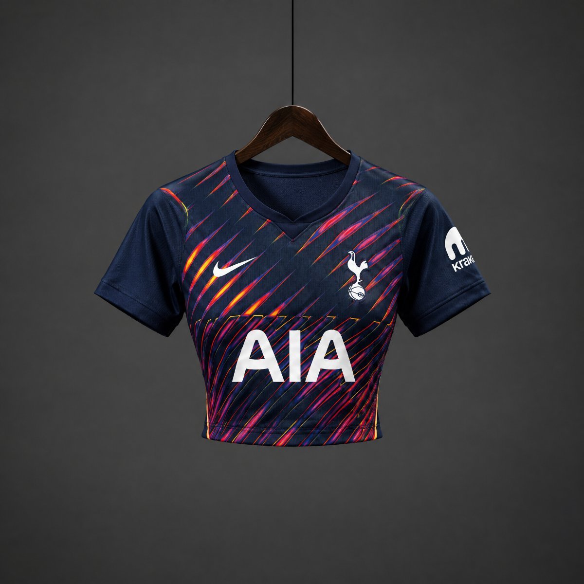 Tottenham Hotspur Away Navy Blue Women Crop Jersey 2026/27 Home Jersey - Image 1