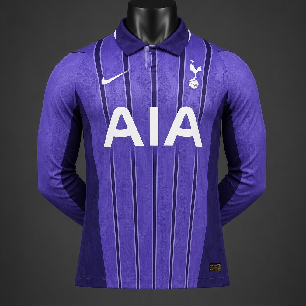 Player 2627 Tottenham Hotspur FC Third Purple Long Sleeve Jersey Home Jersey