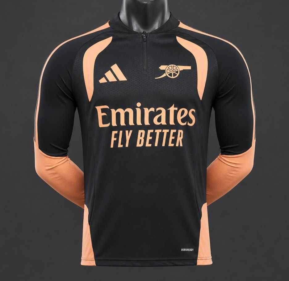 Player 2627 Arsenal FC Black Long Sleeve Jersey Home Jersey