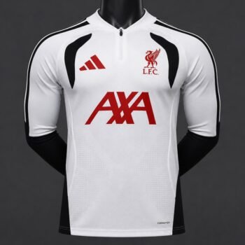 Player 2627 Liverpool FC White Long Sleeve Jersey Home Jersey - Image 1