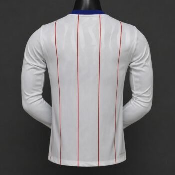 Player 2627 Chelsea FC White with Red Pinstripe Third Long Sleeve Jersey Home Jersey - Image 3