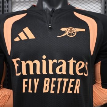 Player 2627 Arsenal FC Black Long Sleeve Jersey Home Jersey - Image 2