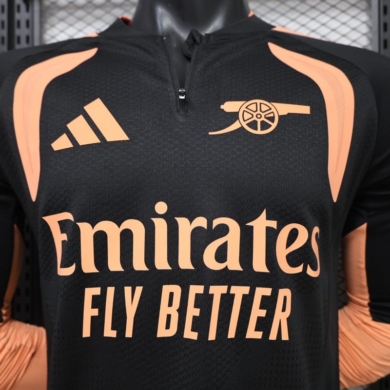 Player 2627 Arsenal FC Black Long Sleeve Jersey Home Jersey