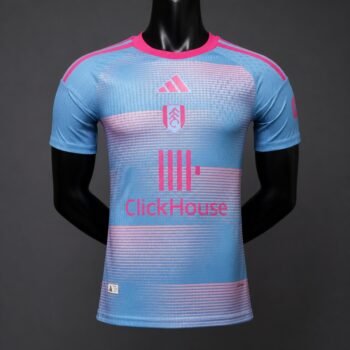 Player 2627 Fulham FC Third Blue Pink Jersey Home Jersey - Image 1