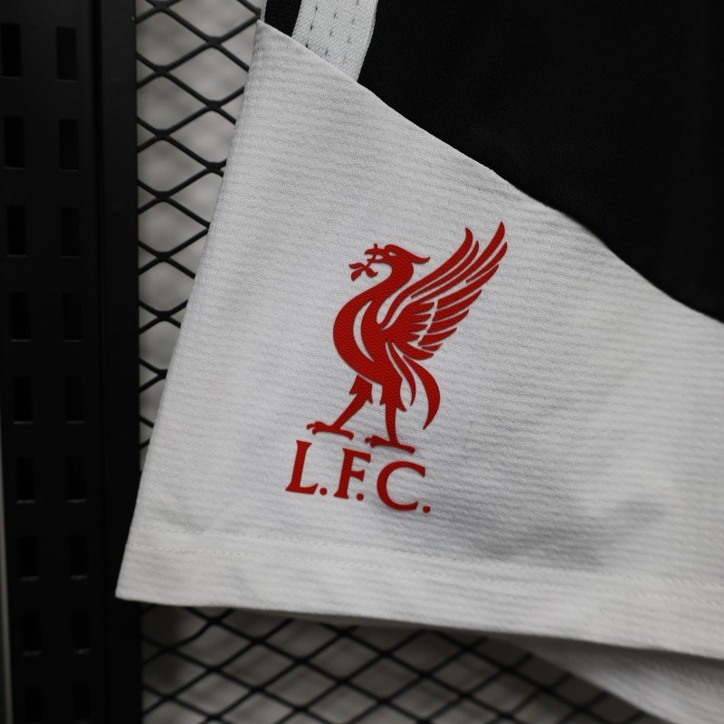 Player 2627 Liverpool Black Shorts with Pockets Home Jersey