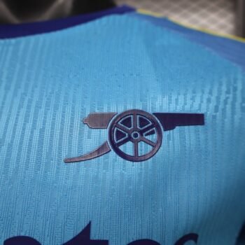Player 2627 Arsenal Away Goalkeeper Blue Jersey Home Jersey - Image 4
