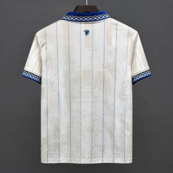 Manchester United Special Beige Vertical Stripes Collage Graphics Jersey 2026/27 Home Jersey - Image 2