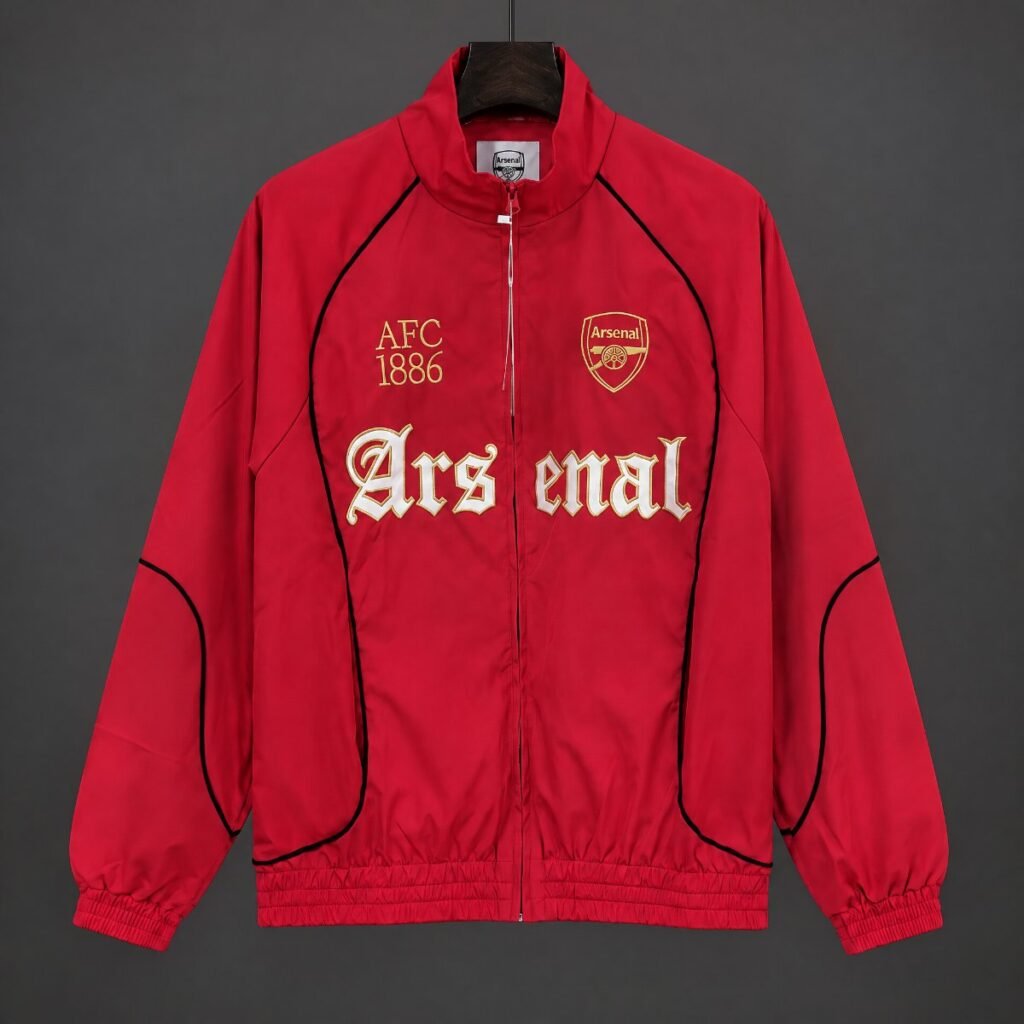 Arsenal Red Full Zipper Windbreaker 2026/27 Home Jersey