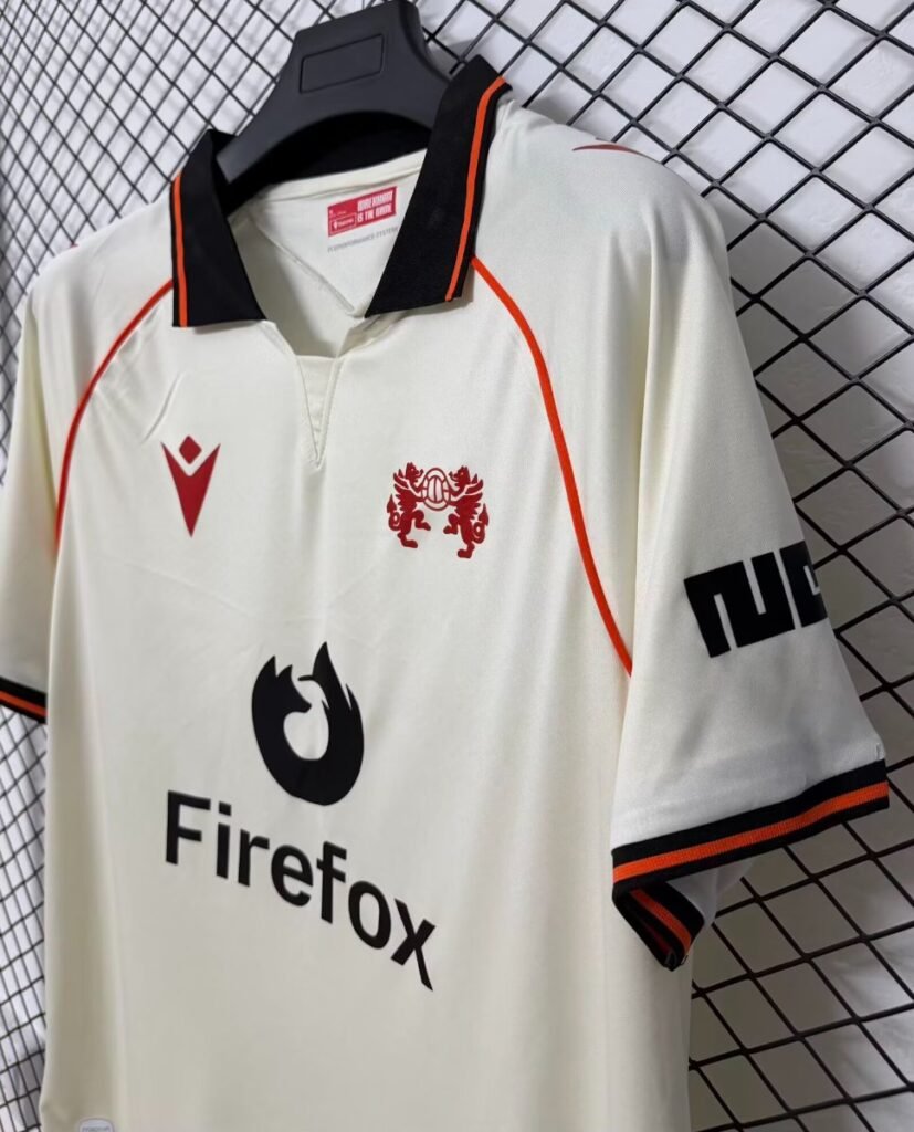 Wrexham AFC Away Cream Polo Collar Jersey 2026/27 Home Jersey