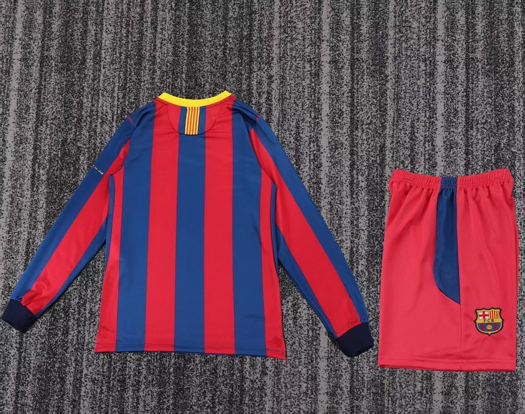 Barcelona 2010/11 Kids Home Long Sleeve Kit - Image 3