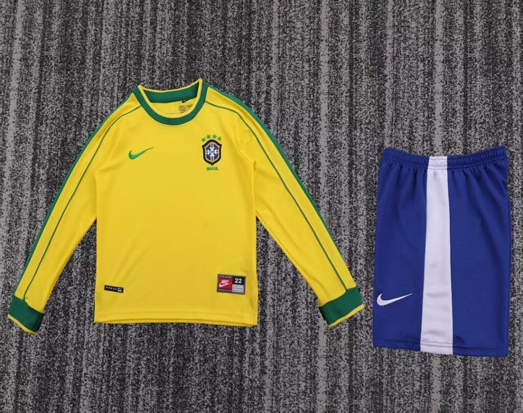 Brazil 1998 Kids Home Long Sleeve Kit