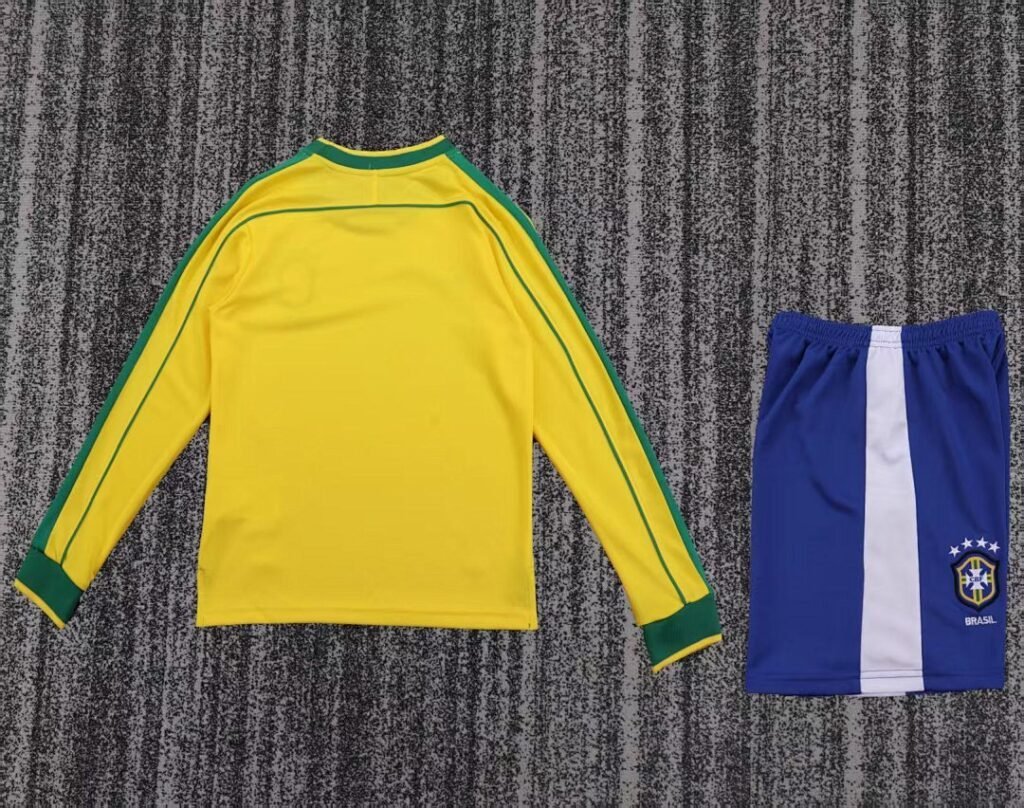 Brazil 1998 Kids Home Long Sleeve Kit