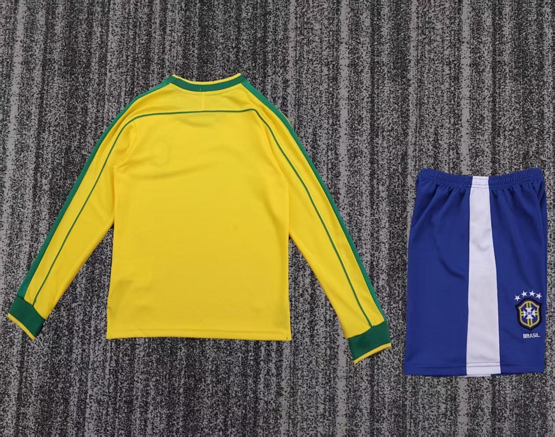 Brazil 1998 Kids Home Long Sleeve Kit - Image 3