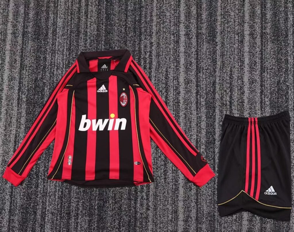 AC Milan 2006/07 Kids Home Long Sleeve Kit