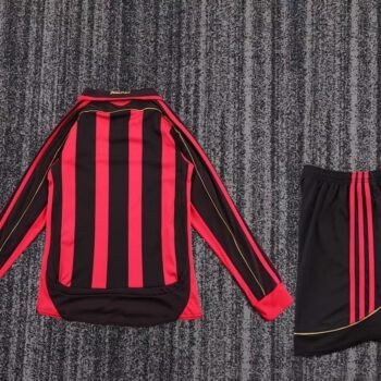 AC Milan 2006/07 Kids Home Long Sleeve Kit - Image 3