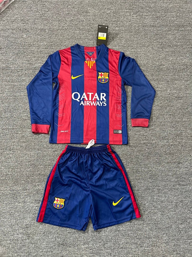 Barcelona 2014/15 Kids Home Long Sleeve Kit - Image 1