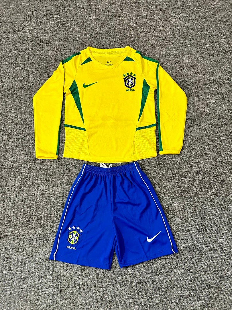 Brazil 2002 Kids Home Long Sleeve Kit - Image 1