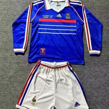 France 1998 Home Long Sleeve Retro Jersey - Image 1