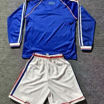France 1998 Home Long Sleeve Retro Jersey - Image 3