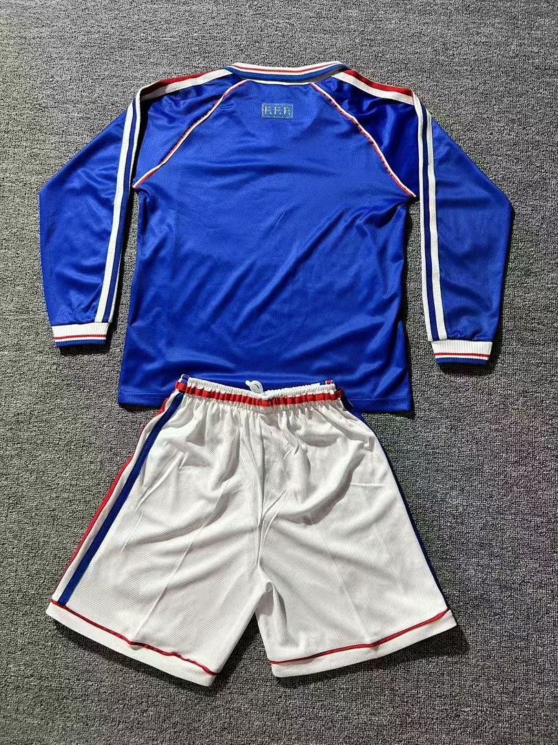 France 1998 Home Long Sleeve Retro Jersey - Image 3
