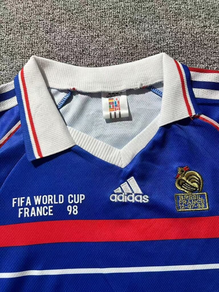 France 1998 Home Long Sleeve Retro Jersey