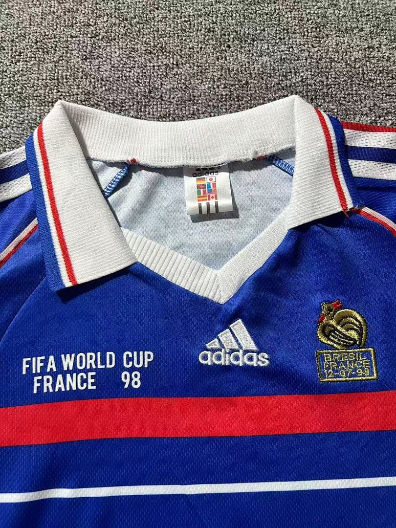 France 1998 Home Long Sleeve Retro Jersey - Image 4