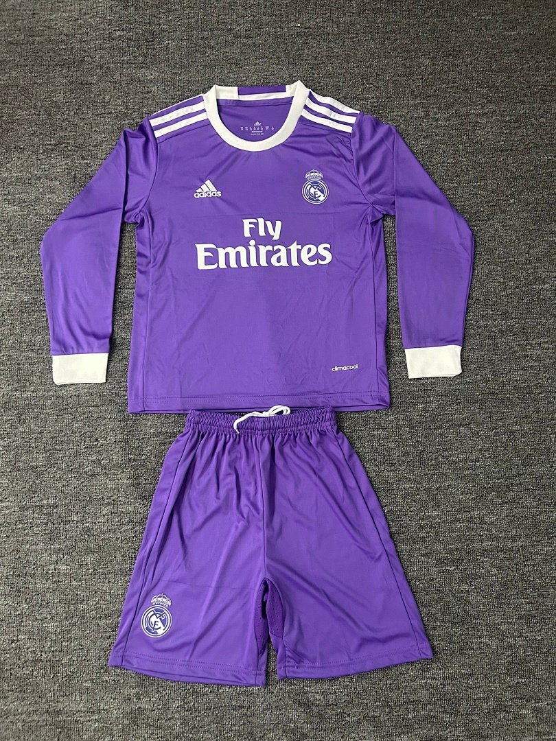 Real Madrid 1617 Away Long Sleeve Retro Jersey - Image 1