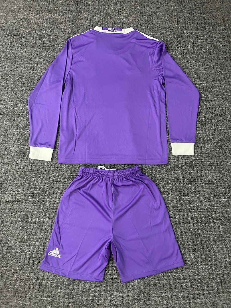 Real Madrid 1617 Away Long Sleeve Retro Jersey - Image 3