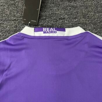 Real Madrid 1617 Away Long Sleeve Retro Jersey - Image 4