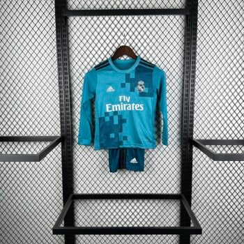 Real Madrid 1718 Third Long Sleeve Retro Jersey - Image 1