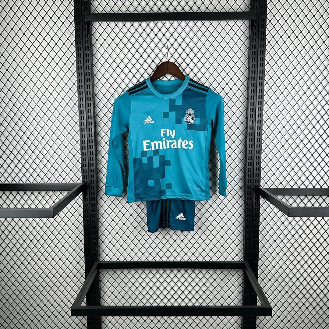 Real Madrid 1718 Third Long Sleeve Retro Jersey - Image 1