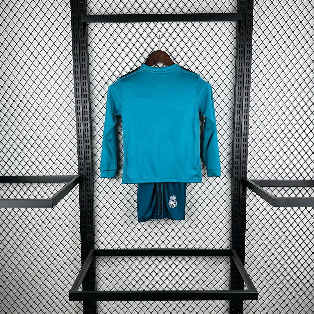 Real Madrid 1718 Third Long Sleeve Retro Jersey - Image 3