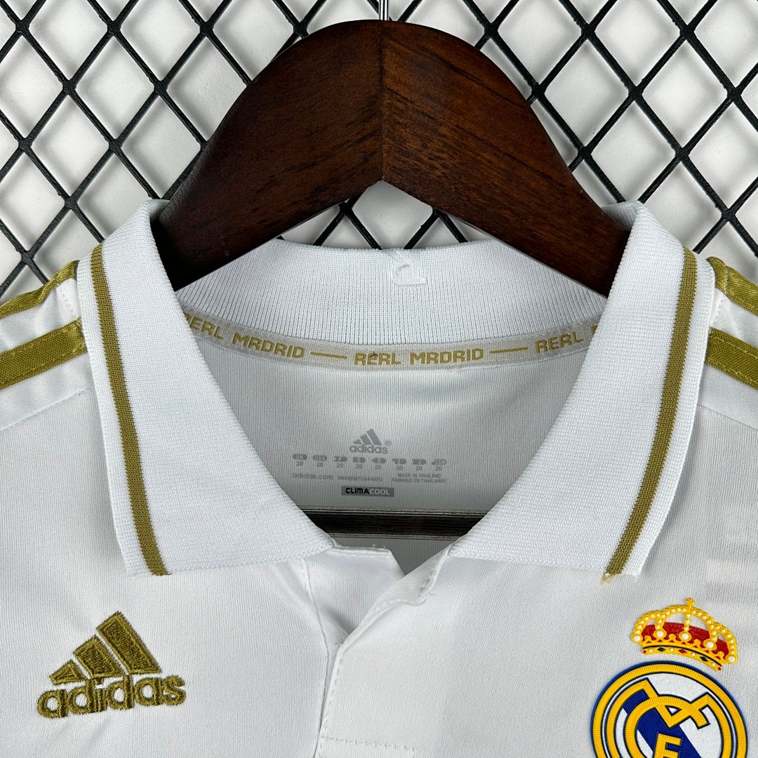 Real Madrid 1112 Home Long Sleeve Retro Jersey - Image 5