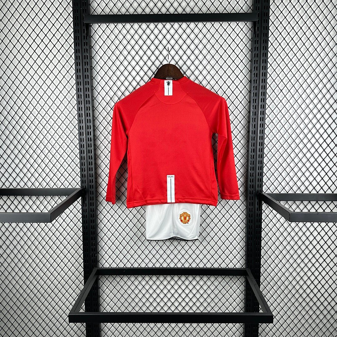 Manchester United 0708 Home Long Sleeve Retro Jersey - Image 3