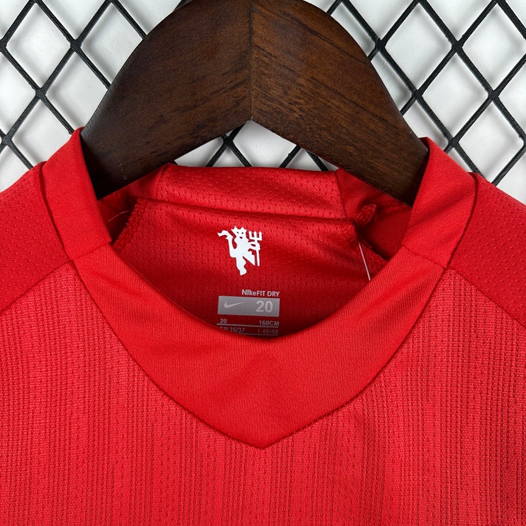 Manchester United 0708 Home Long Sleeve Retro Jersey - Image 5