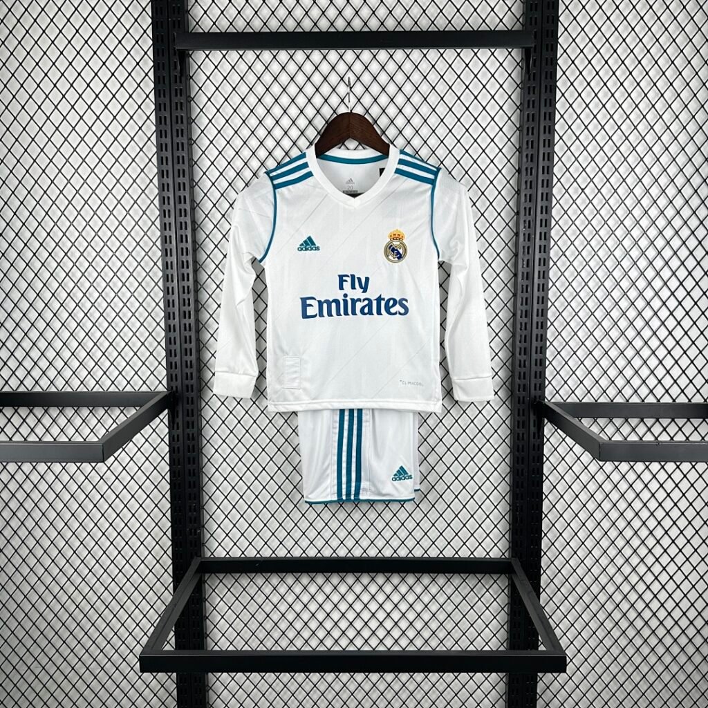 Real Madrid 1718 Home Long Sleeve Retro Jersey