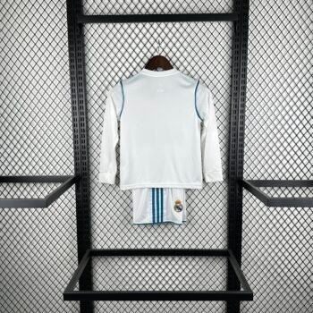 Real Madrid 1718 Home Long Sleeve Retro Jersey - Image 3