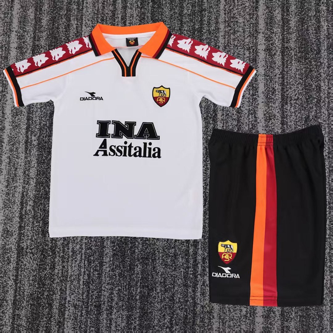 AS Roma 1998/99 Kids Away Kit - Image 1