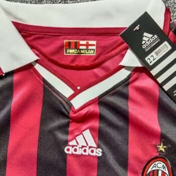 AC Milan 2009/10 Kids Home Long Sleeve Kit - Image 3