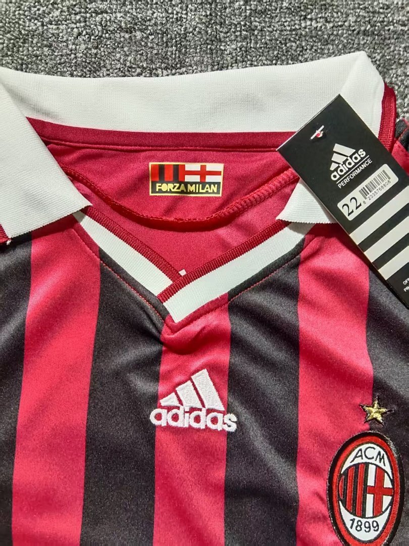 AC Milan 2009/10 Kids Home Long Sleeve Kit - Image 3